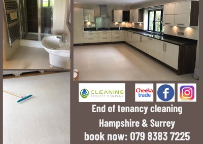 En of tenancy cleaning Hampshire & Surrey